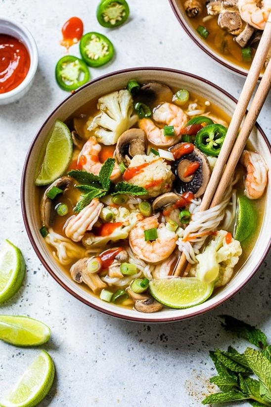  A flavorful combination of spices, meat, and seafood all in one bowl.