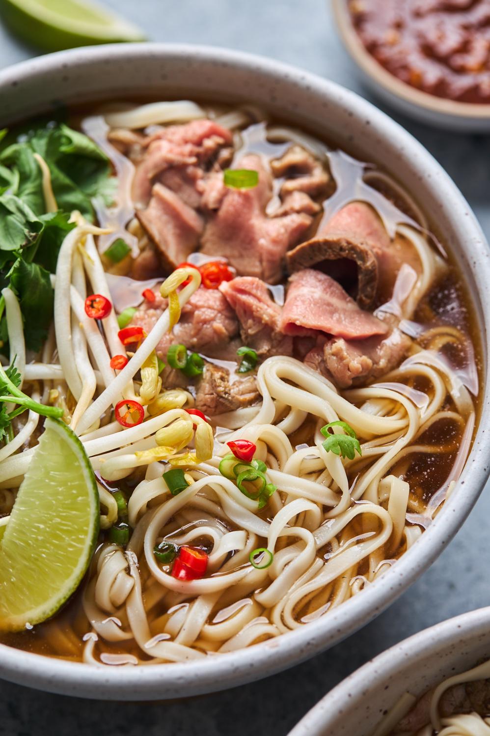 All the flavor in this Pho Bo comes from the spices and herbs simmered in the broth