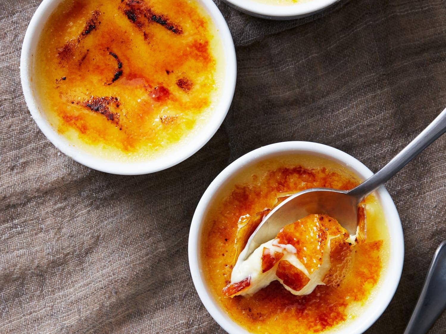  Can you smell the rich vanilla scent? That's your Creme Brulee caramelizing to perfection.