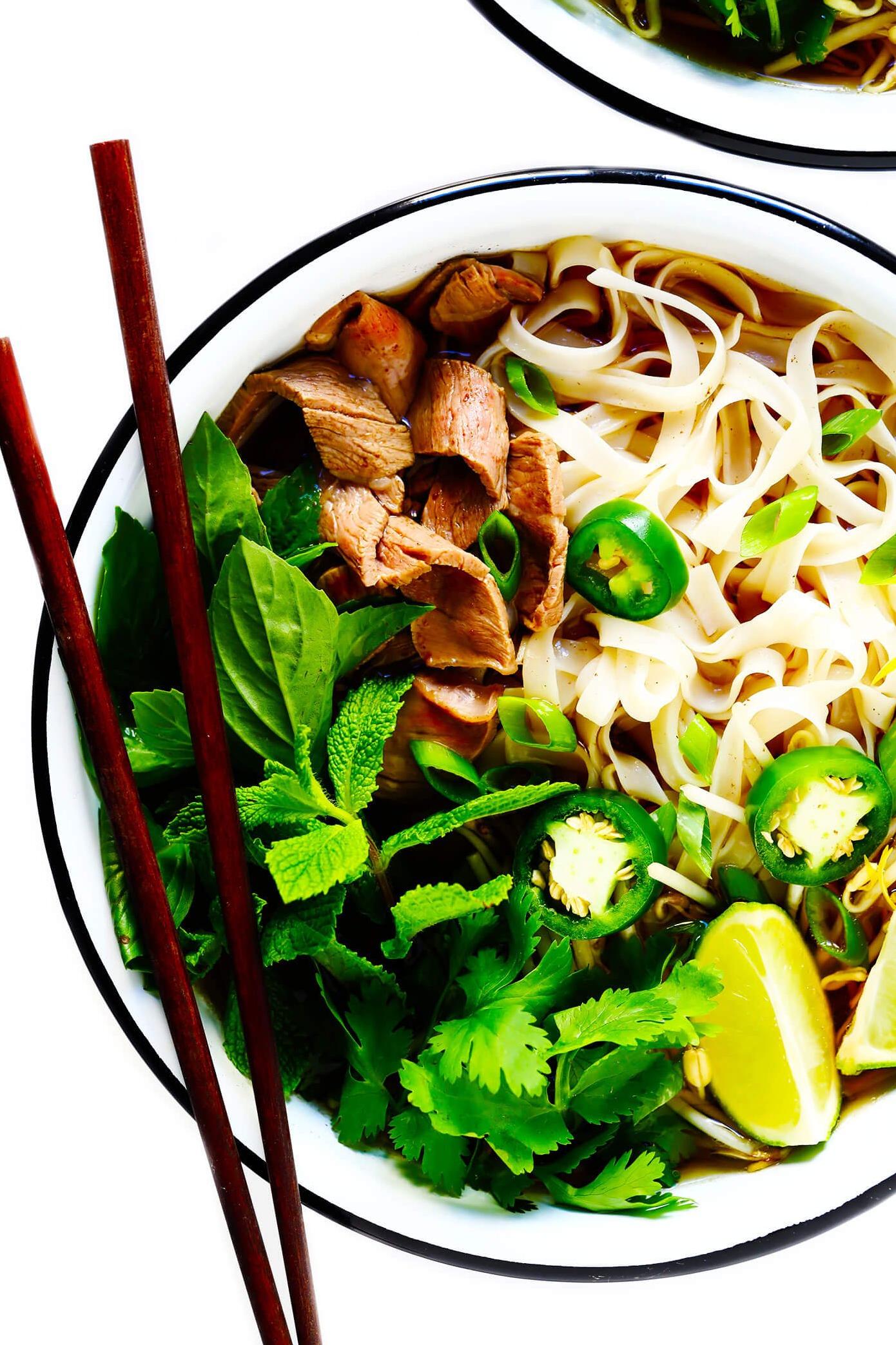  Dive into this bowl of savory beef broth and experience the satisfaction of a traditional Vietnamese soup.