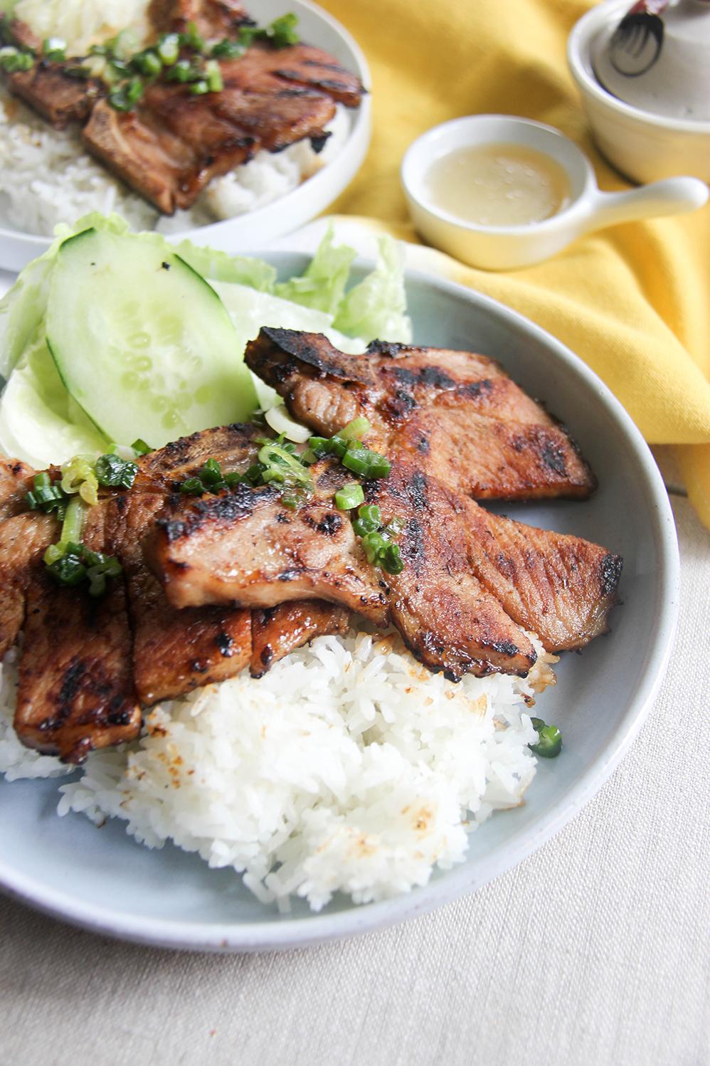  For those who love a bit of char on their meat, these grilled pork chops are