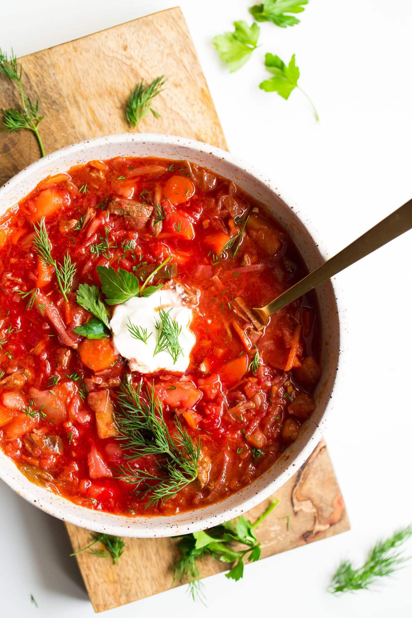  From the Instant Pot to your table, this borscht is ready in no time!