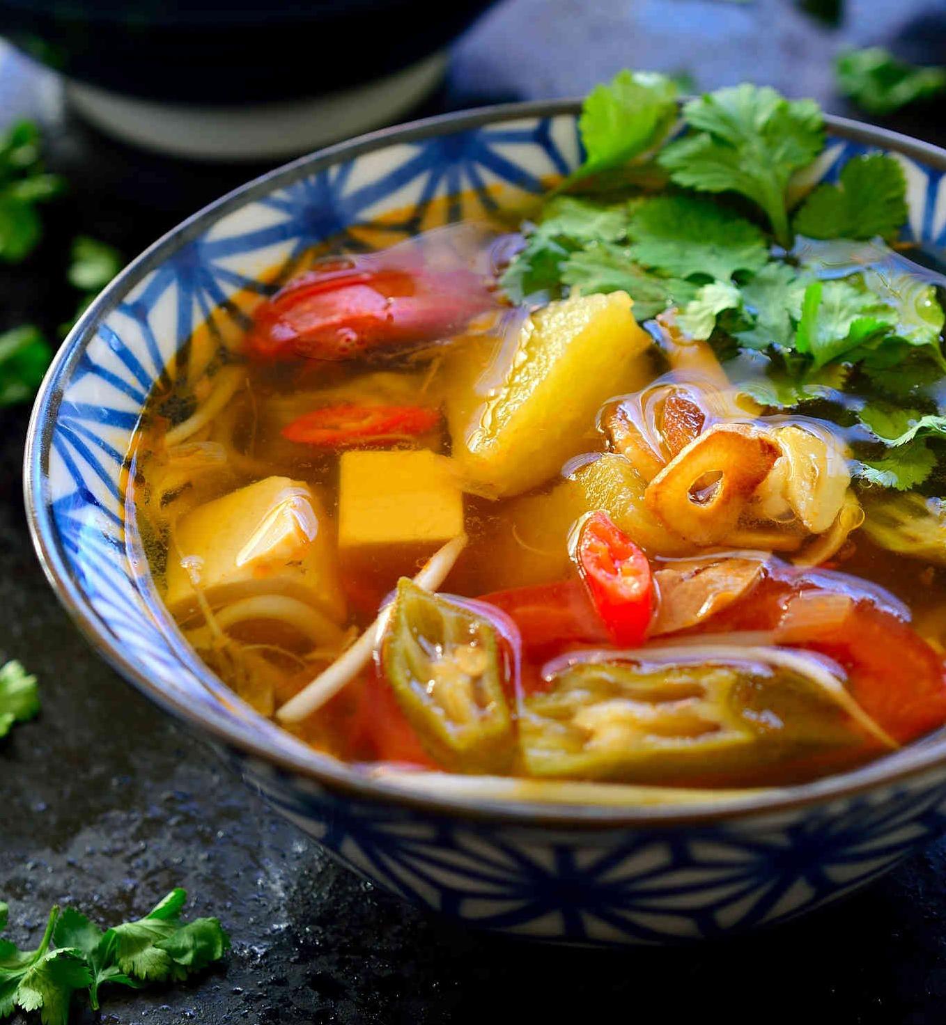  Get ready for a flavor explosion with every spoonful of this vibrant and tantalizing soup.