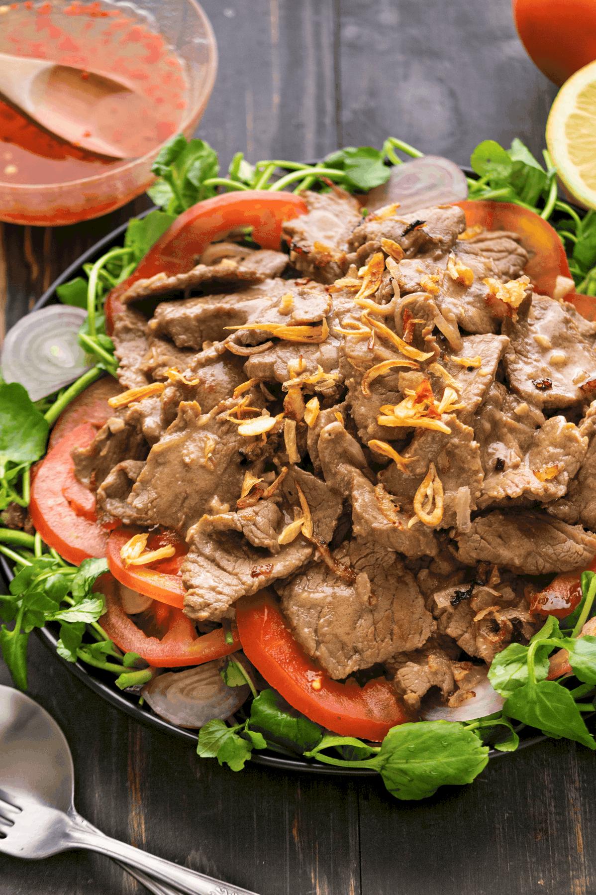  Impress your guests with the colorful and tasty Vietnamese Beef Salad.