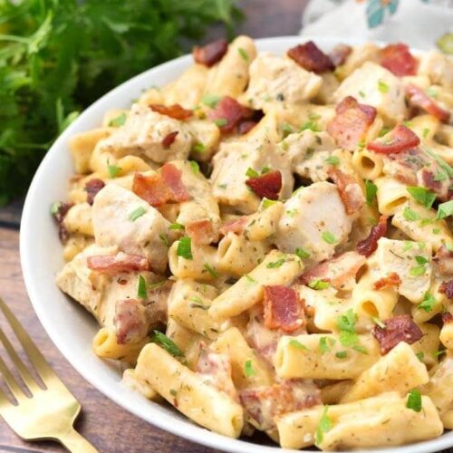 Instant Pot Chicken Ranch Pasta With Bacon