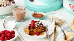 Instant Pot Chocolate Almond French Toast Casserole