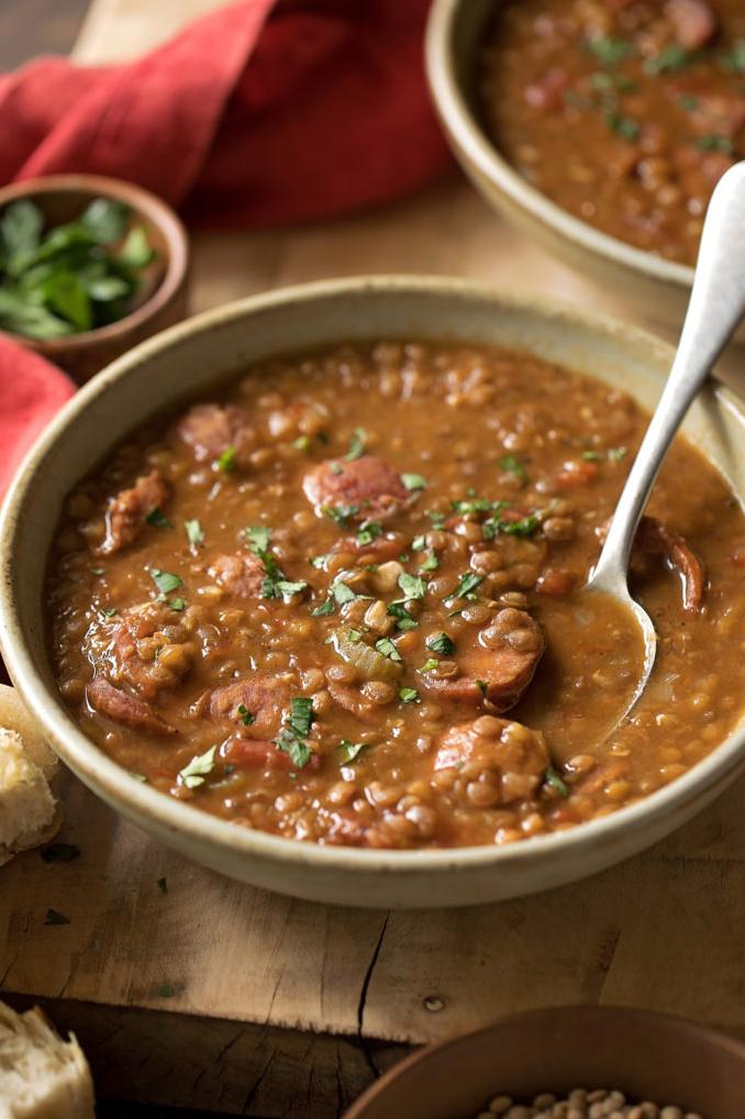  Lentils and sausage make for an unbeatable combination