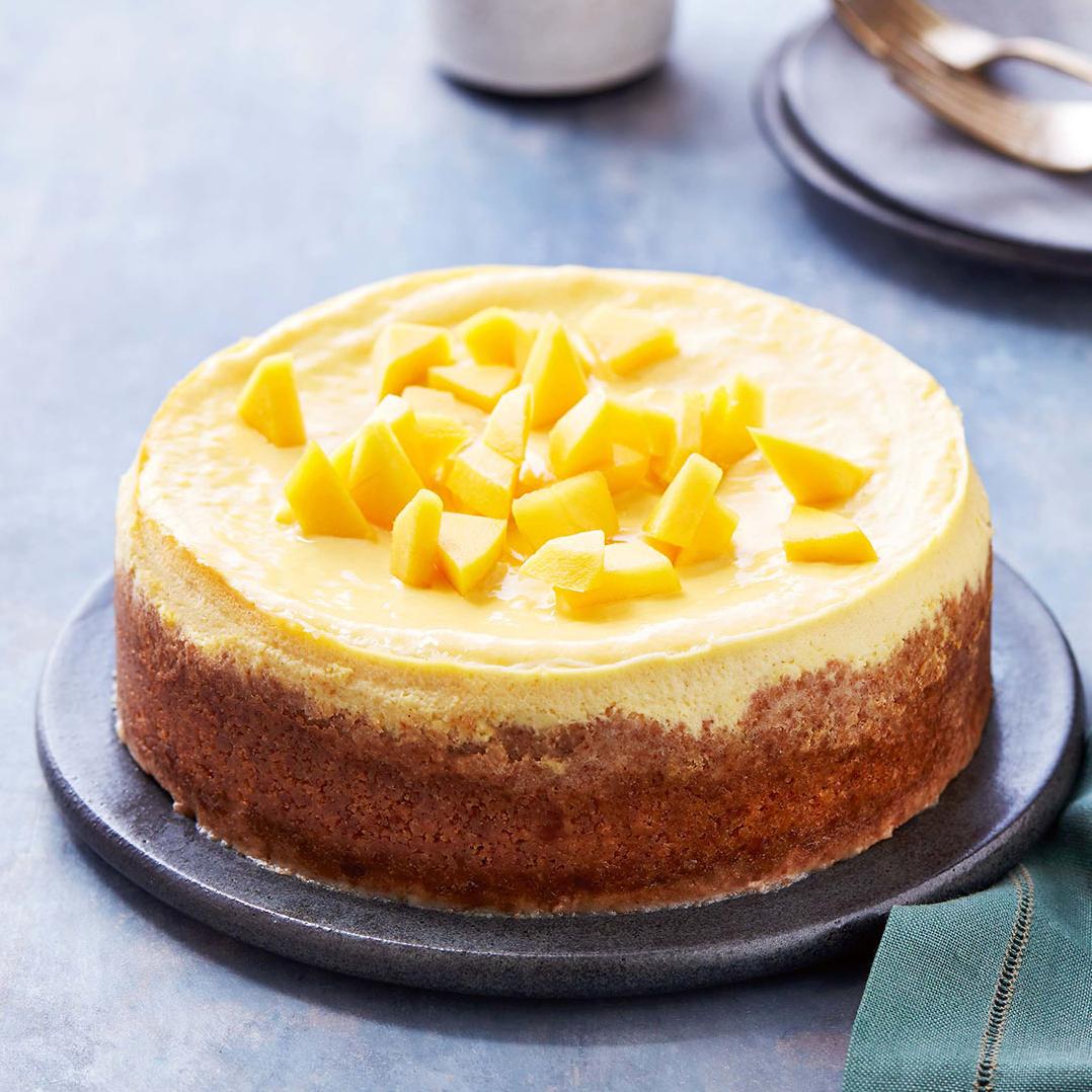  Make your taste buds dance with this tangy and sweet mango cheesecake.