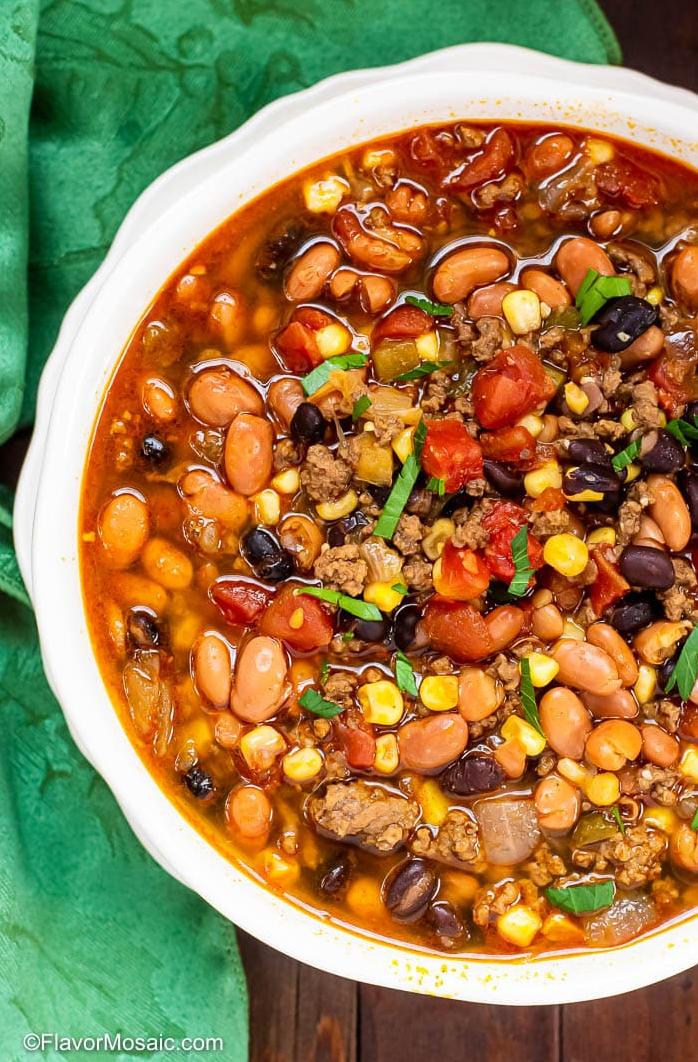  Perfect for busy weeknights, this taco soup is ready in no time!