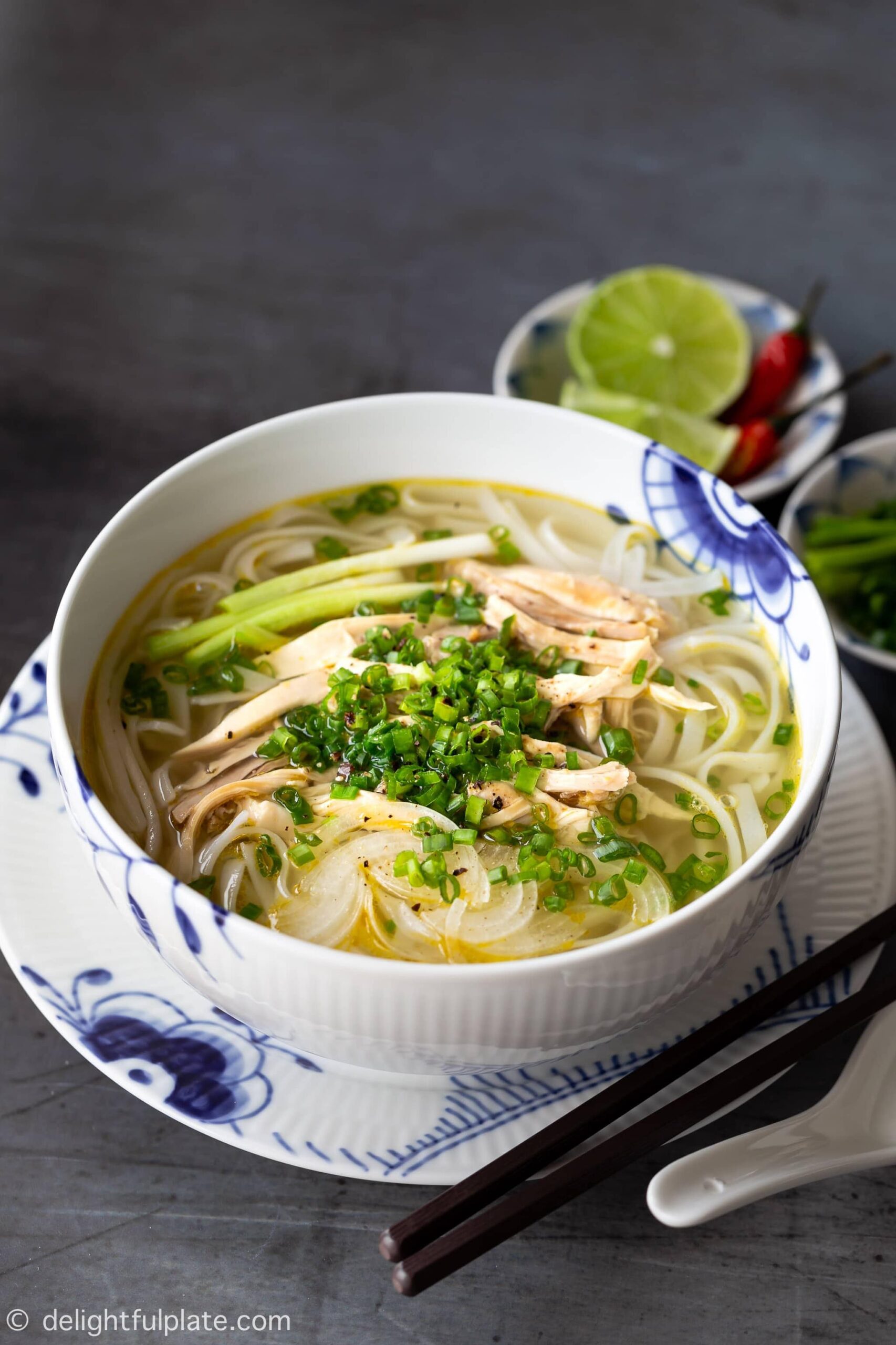  Perfectly cooked chicken adds a boost of protein to this soup.
