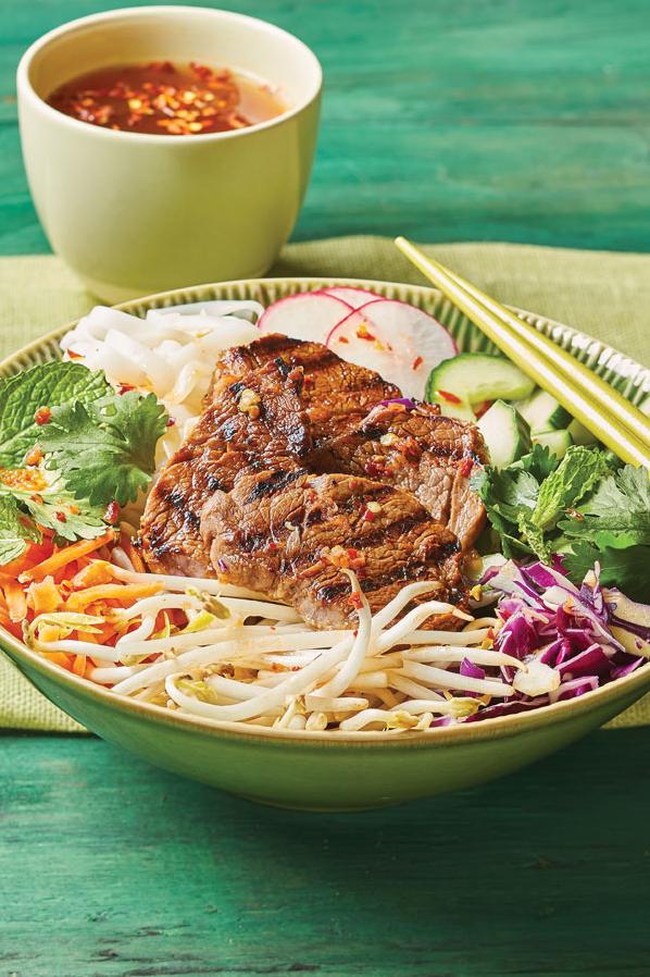  Pile your bowl high with fresh, vibrant ingredients and delicious Vietnamese pork