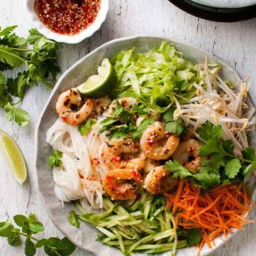 Rice Noodle Salad With Vietnamese Shrimp
