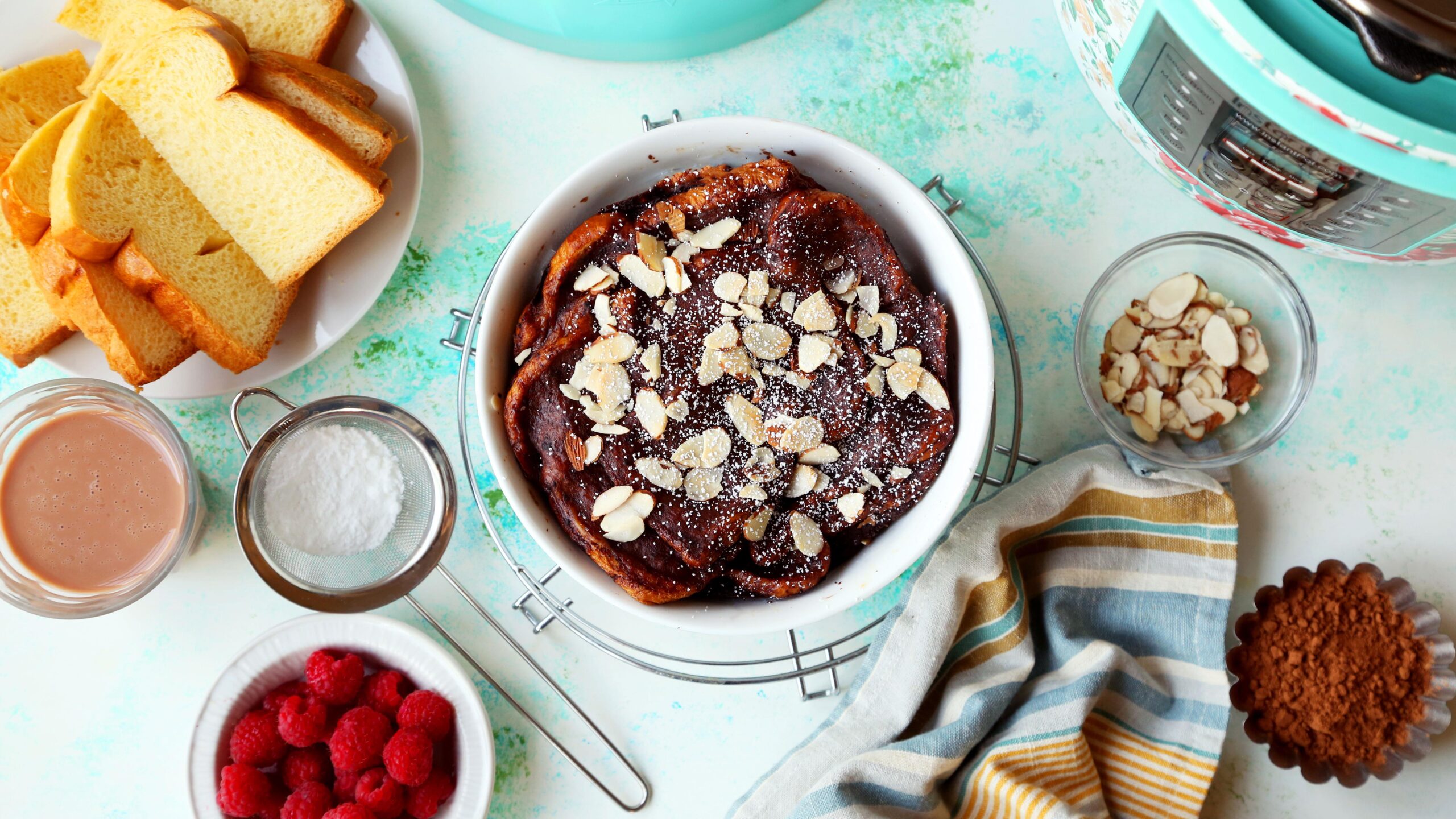  Satisfy your sweet tooth cravings with this Instant Pot Chocolate Almond French Toast Casserole!