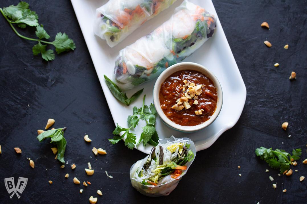  Served with a spicy Vietnamese dressing, these rolls pack a satisfyingly spicy punch.