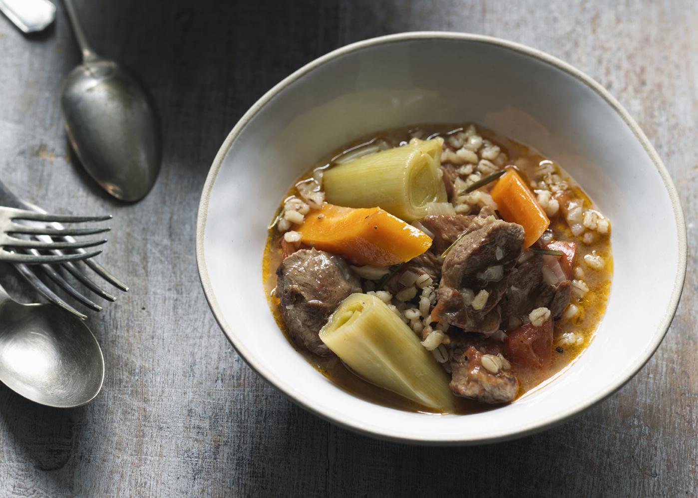  Slow-cooked lamb in a hearty broth