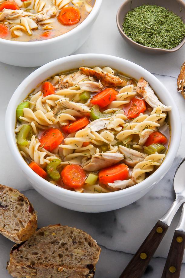  Soothe your soul with this delicious and easy chicken noodle soup recipe.