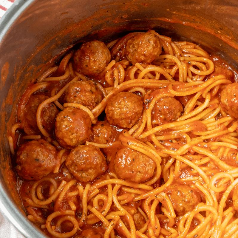  Spaghetti and meatballs made easy.