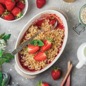 Strawberry Rhubarb Crisp in Instant Pot