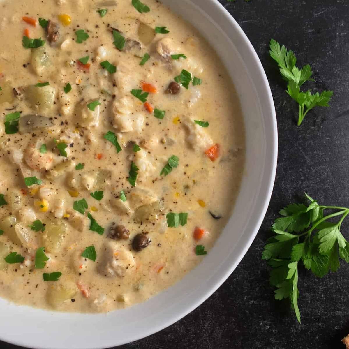  The creamy goodness of this chowder will have your taste buds dancing.