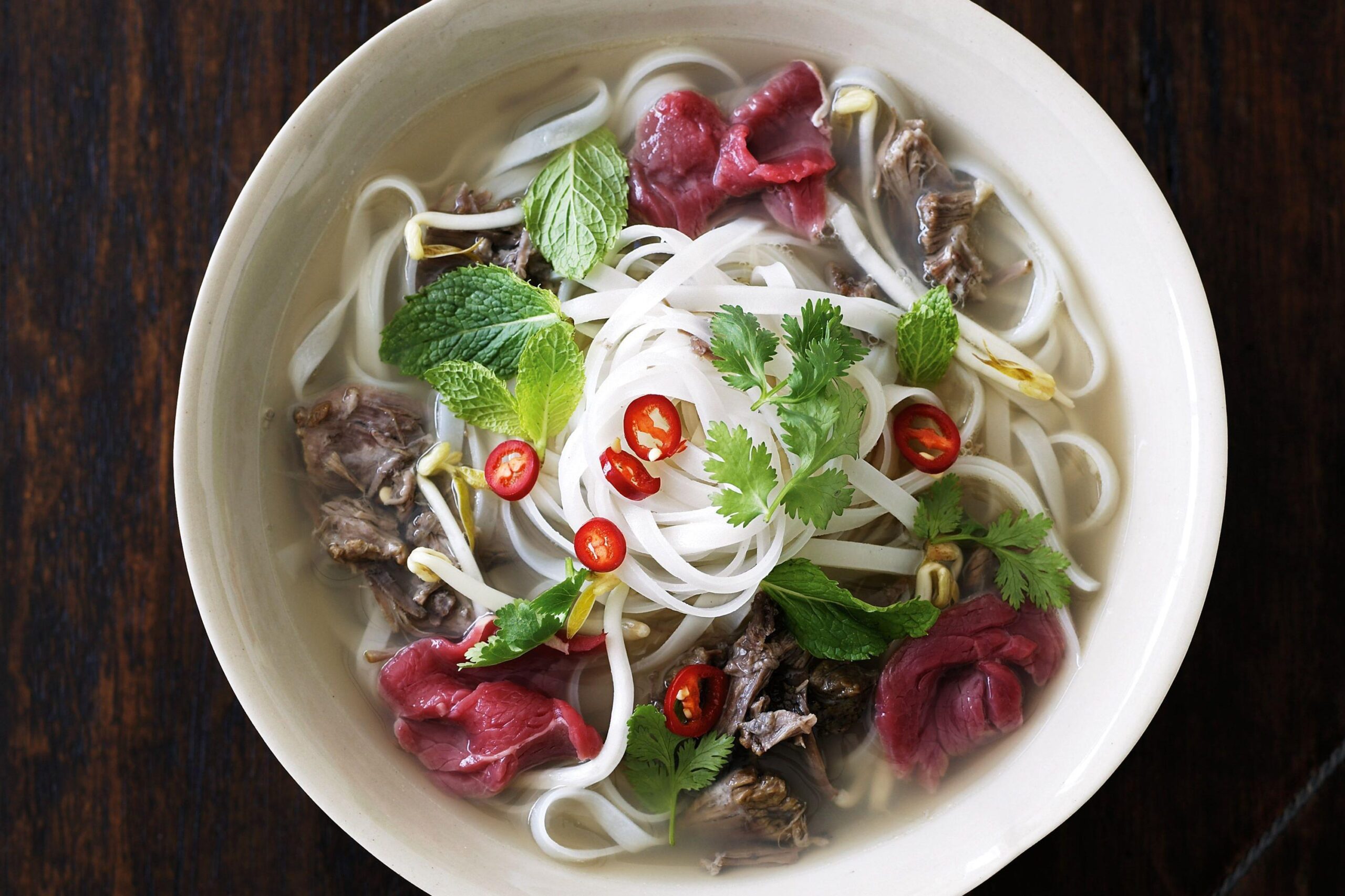  The noodles soak up the broth and add a satisfying chewy texture to the dish
