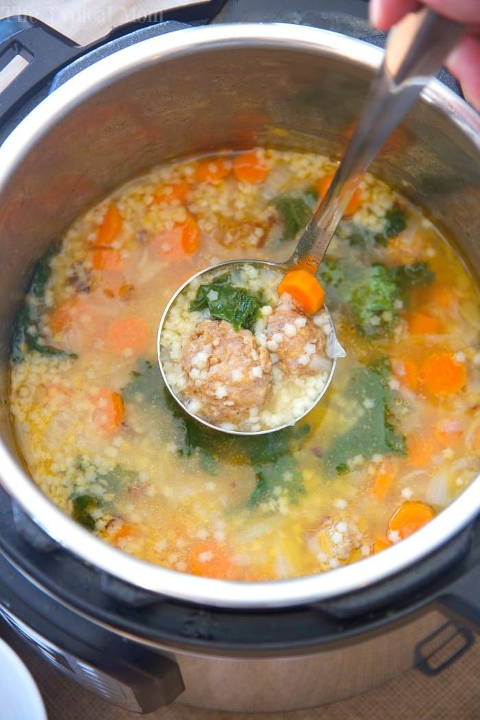  The perfect balance of greens, meat, and pasta that make this soup zesty and flavorful.