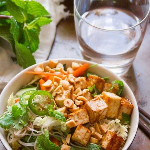  The perfect balance of sweet, tangy, and savory - this tofu salad has it all