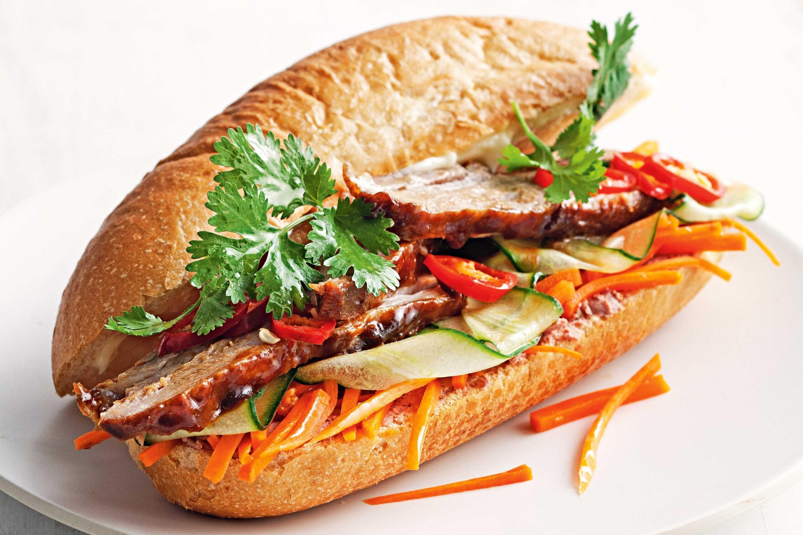  The pickled veggies in Roasted Pork Banh Mi add a pop of flavor
