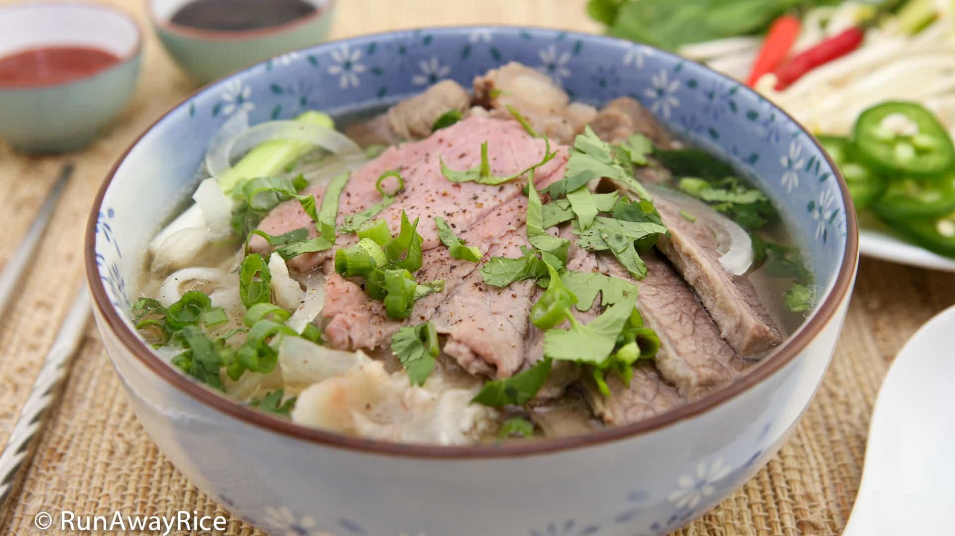  The secret ingredient to a good bowl of pho? Patience and slow cooking.
