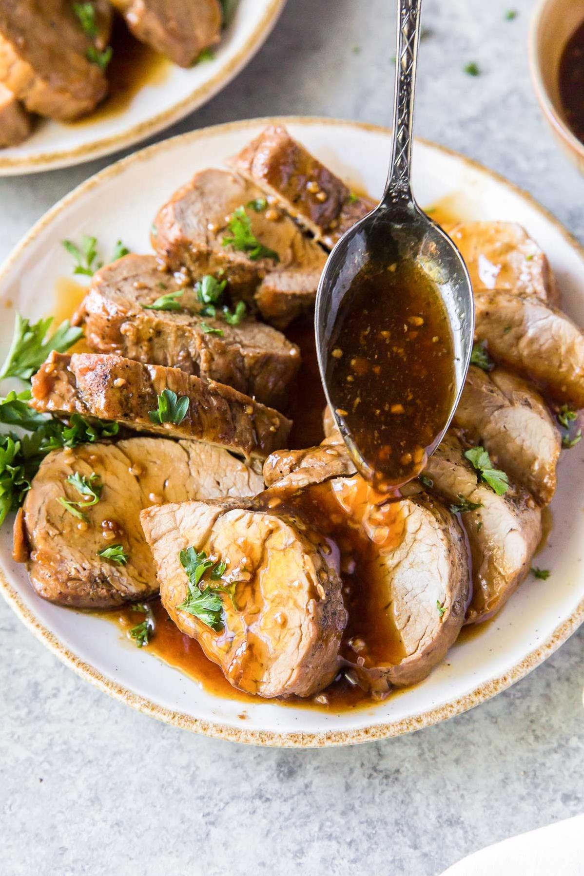  The ultimate weeknight meal: this Garlic Pork Tenderloin is quick, easy, and delicious.
