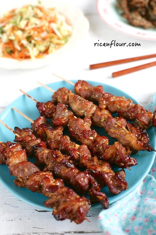  The vibrant colors of these Vietnamese pork skewers will brighten up any table!