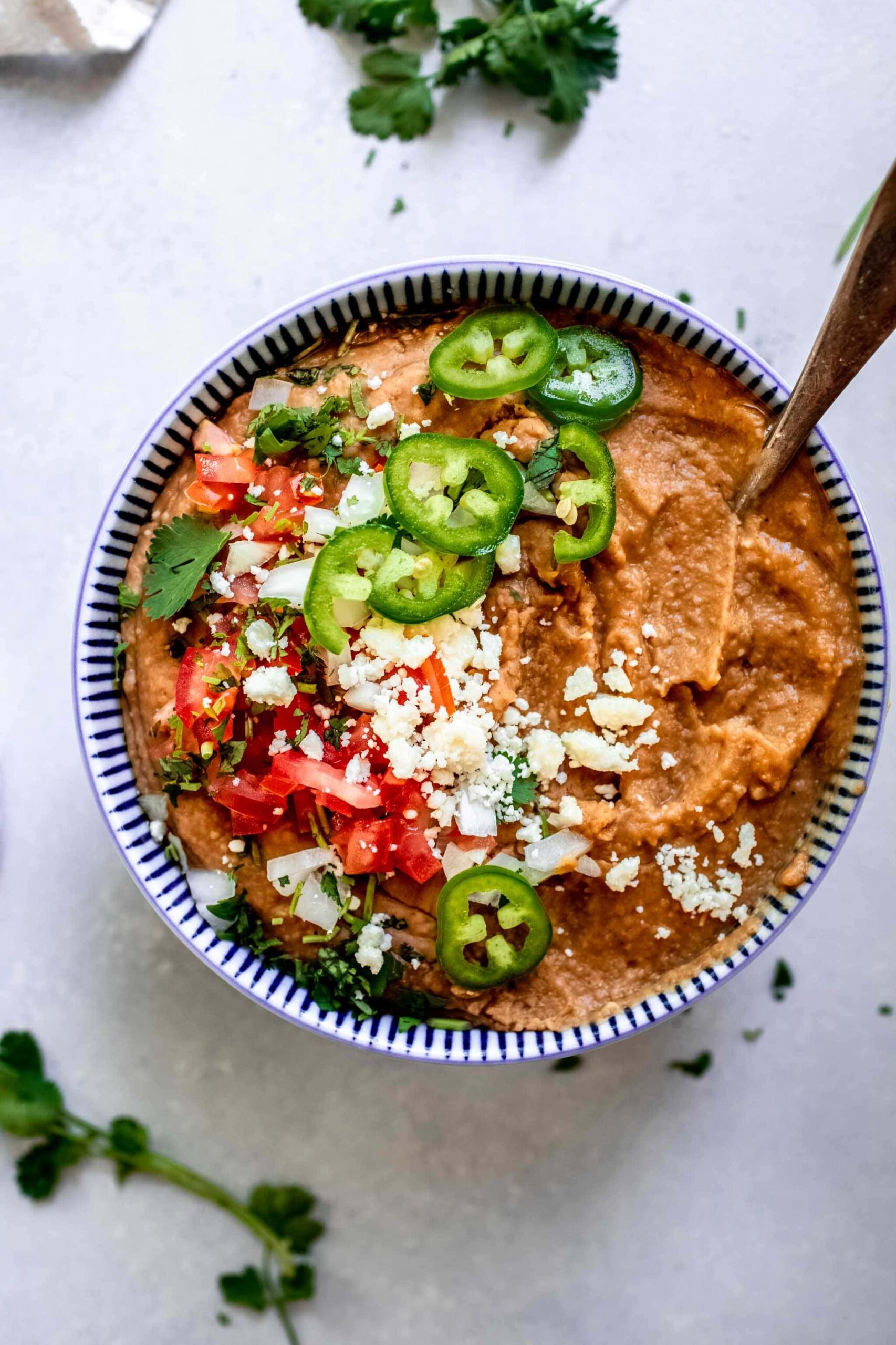  These Refried Beans are packed with fiber and plant-based protein
