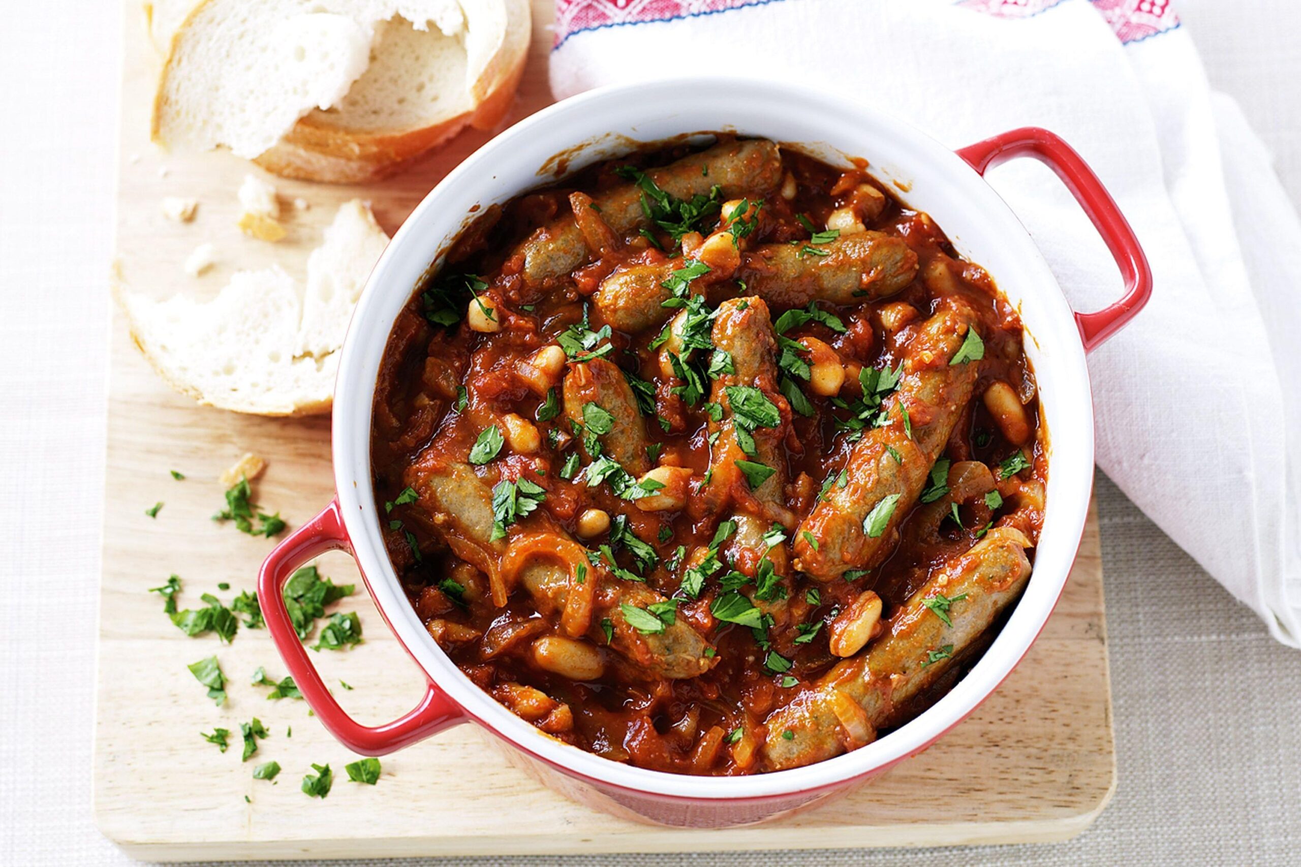 This curried sausage and bean hot pot will warm you up from the inside out