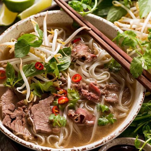 Vietnamese Beef and Noodle Soup (Pho)