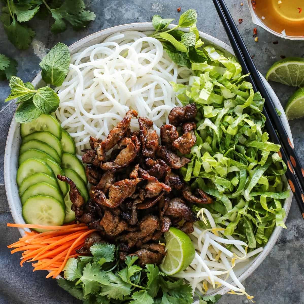 Vietnamese Noodle Salad With Grilled Pork