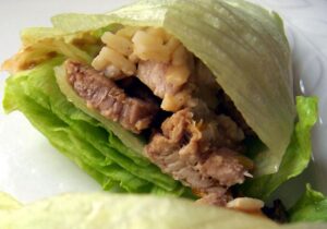 Vietnamese Pork and Scallion Lettuce Wraps