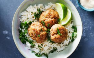 Vietnamese Pork Meatballs With Ginger-Lime Sauce