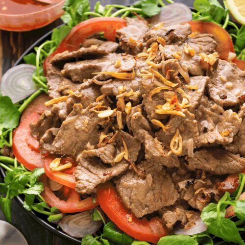 Vietnamese Stir-Fried Beef Salad
