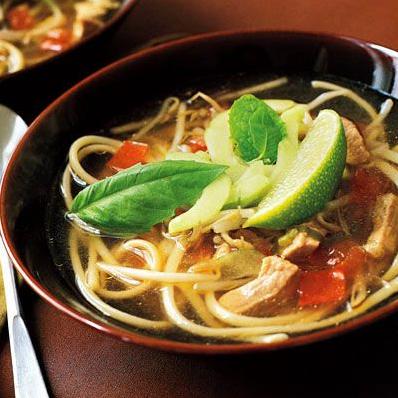  Warm up your taste buds with a savory bowl of Vietnamese Pork-And-Noodle Soup!