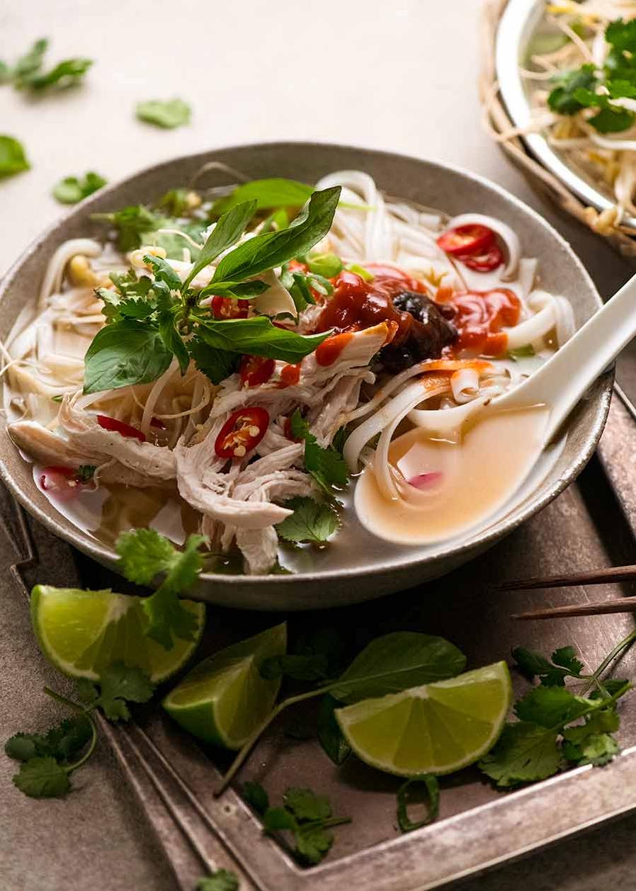  Warm up your taste buds with a steaming bowl of Pho Ga.